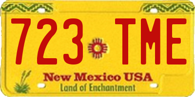 NM license plate 723TME