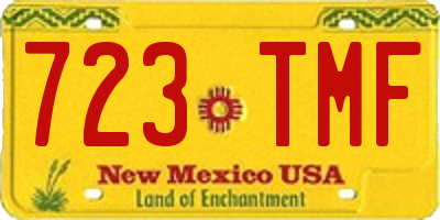 NM license plate 723TMF