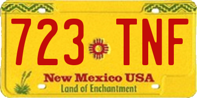 NM license plate 723TNF