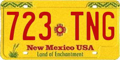 NM license plate 723TNG