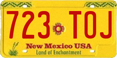 NM license plate 723TOJ
