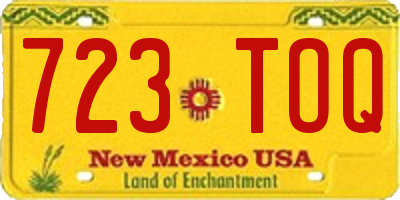 NM license plate 723TOQ