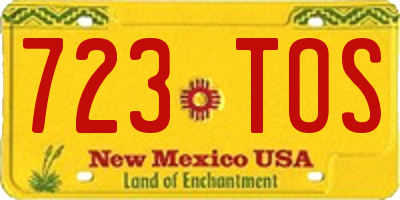 NM license plate 723TOS