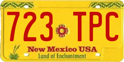 NM license plate 723TPC