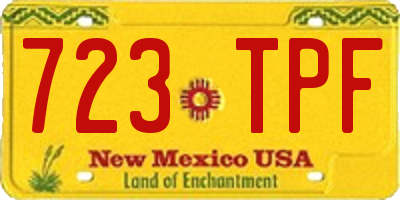 NM license plate 723TPF