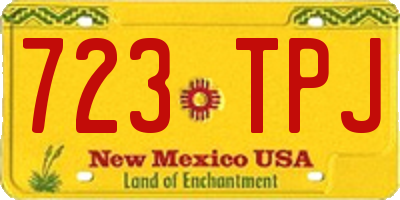 NM license plate 723TPJ