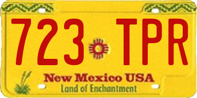 NM license plate 723TPR