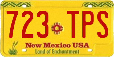 NM license plate 723TPS