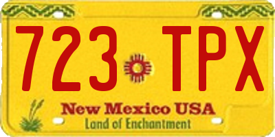 NM license plate 723TPX