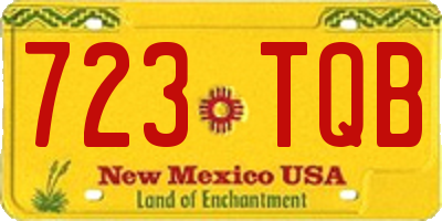 NM license plate 723TQB