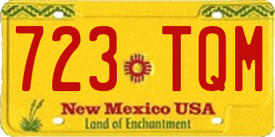 NM license plate 723TQM