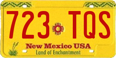 NM license plate 723TQS