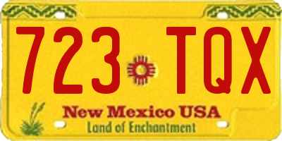 NM license plate 723TQX