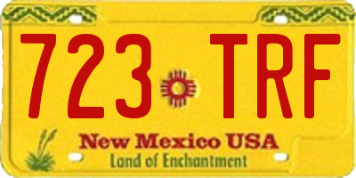 NM license plate 723TRF