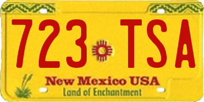 NM license plate 723TSA