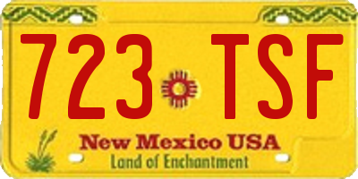 NM license plate 723TSF