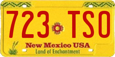 NM license plate 723TSO
