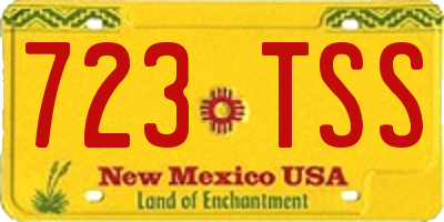 NM license plate 723TSS