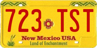 NM license plate 723TST
