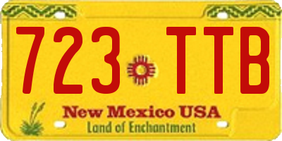 NM license plate 723TTB