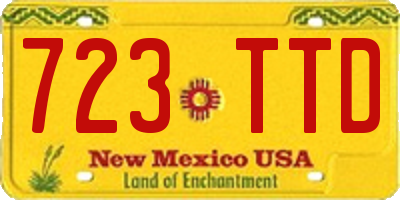NM license plate 723TTD