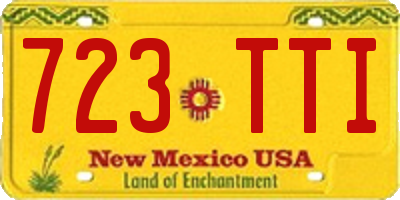 NM license plate 723TTI