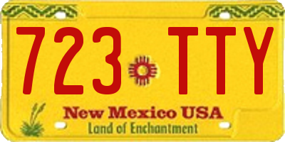 NM license plate 723TTY