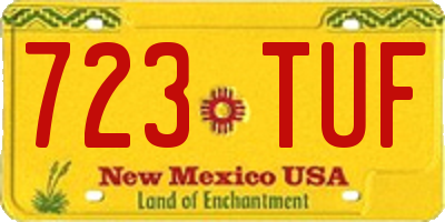 NM license plate 723TUF