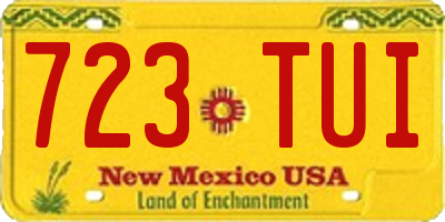 NM license plate 723TUI