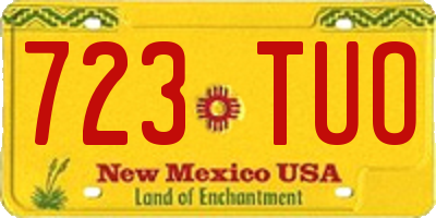 NM license plate 723TUO