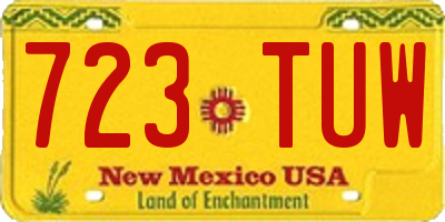 NM license plate 723TUW
