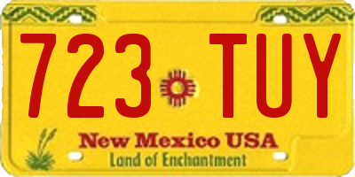 NM license plate 723TUY