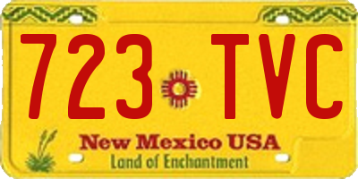 NM license plate 723TVC