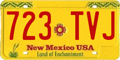 NM license plate 723TVJ