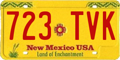 NM license plate 723TVK