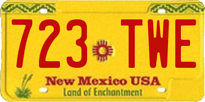NM license plate 723TWE
