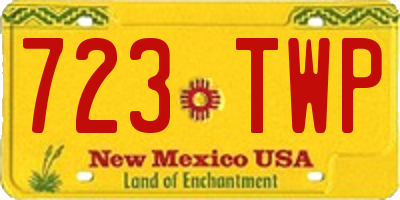 NM license plate 723TWP