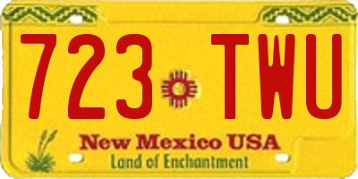 NM license plate 723TWU