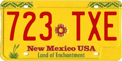 NM license plate 723TXE