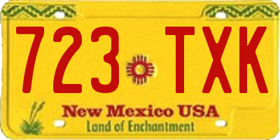 NM license plate 723TXK