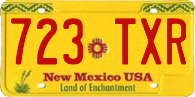 NM license plate 723TXR