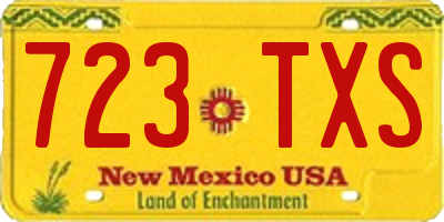 NM license plate 723TXS