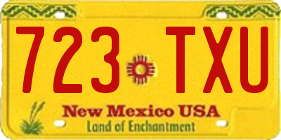 NM license plate 723TXU