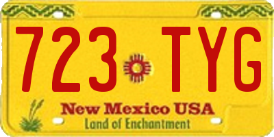 NM license plate 723TYG