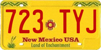 NM license plate 723TYJ