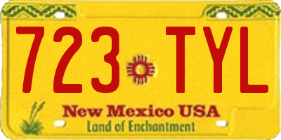 NM license plate 723TYL