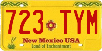 NM license plate 723TYM