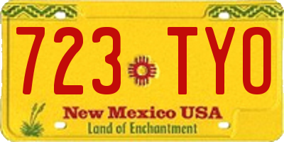 NM license plate 723TYO