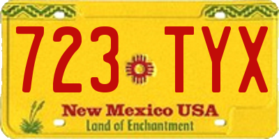 NM license plate 723TYX