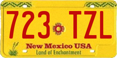 NM license plate 723TZL